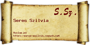 Seres Szilvia névjegykártya