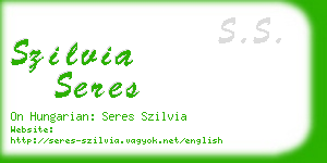 szilvia seres business card